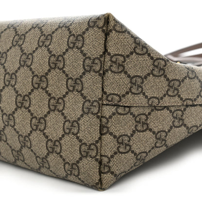 GG Supreme Monogram Medium Ophidia Shopping Tote Brown