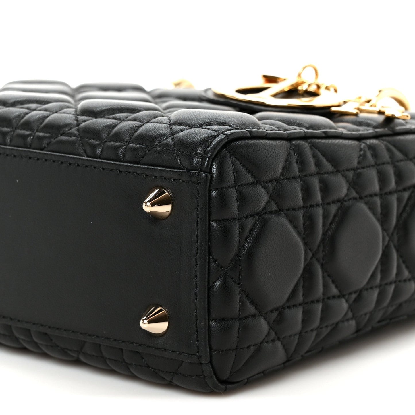 Lambskin Cannage Small Lady Dior Black