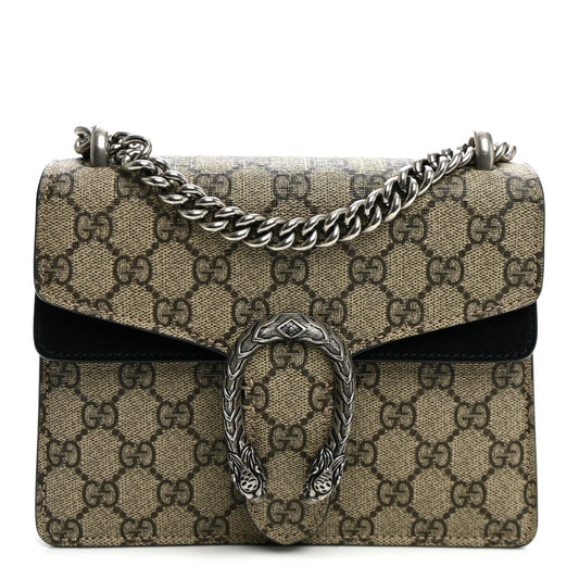 GG Supreme Monogram Mini Dionysus Shoulder Bag Black