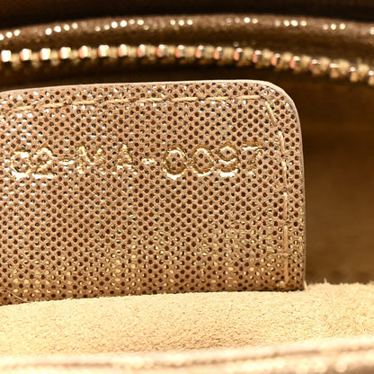 Metallic Nylon Cannage Medium Lady Dior Gold