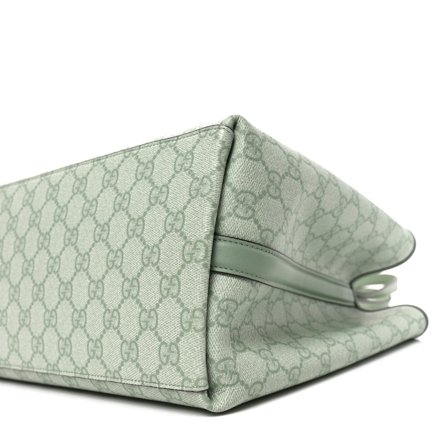 GG Supreme Monogram Emblem Large Tote Bag Sage Green