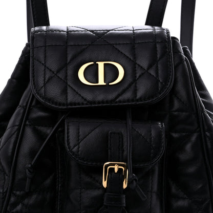 Lambskin Macrocannage Small Caro Backpack Black