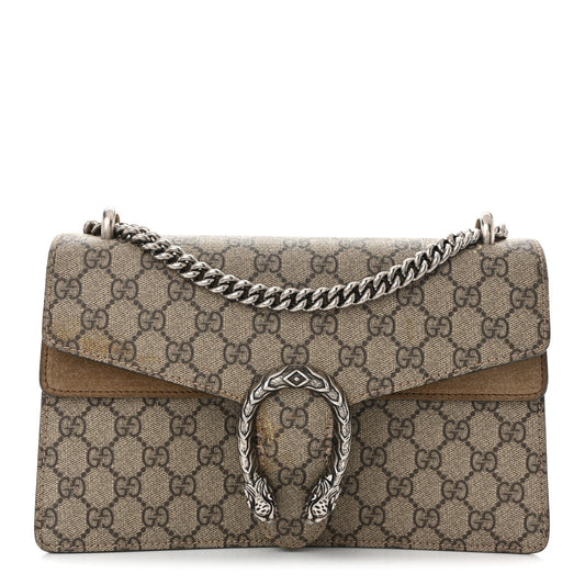 GG Supreme Monogram Small Dionysus Shoulder Bag Taupe