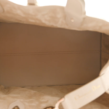 Calfskin Macrocannage Medium Toujours Powder Beige