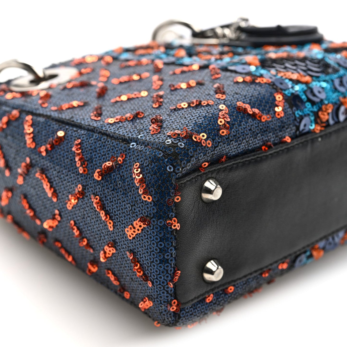 Sequin Lambskin Esprit Tokyo Mini Lady Dior Blue Multicolor