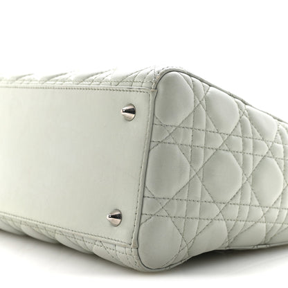 Lambskin Cannage Medium Lady Dior Green
