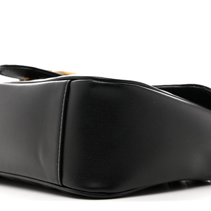 Calfskin Matelasse Small GG Marmont Shoulder Bag Black