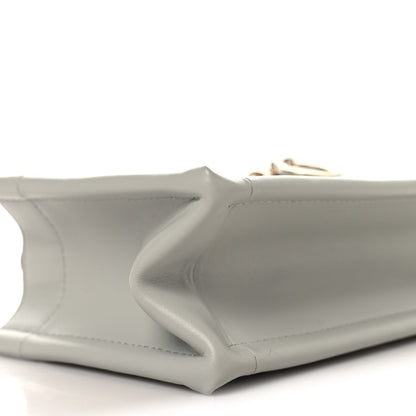 Calfskin Macrocannage Mini Book Tote Grey