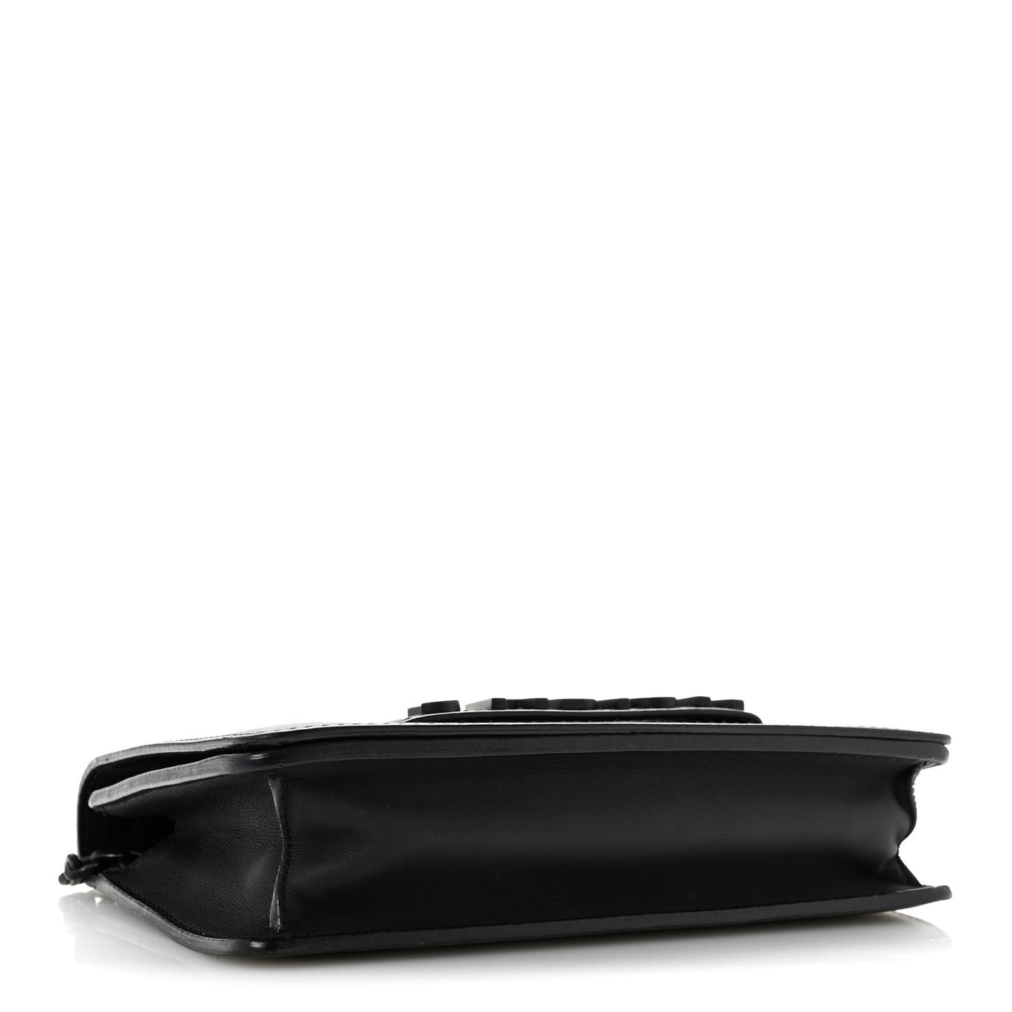 Ultra Matte Calfskin J'Adior Chain Flap Bag Black