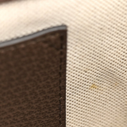 GG Supreme Monogram Textured Dollar Calfskin Web Mini Ophidia Envelope Shoulder Bag Beige Ebony