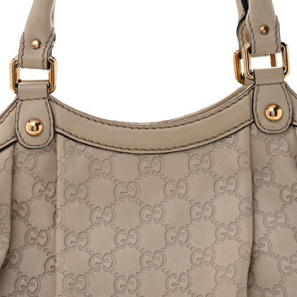 Guccissima Medium Sukey Tote Mystic White