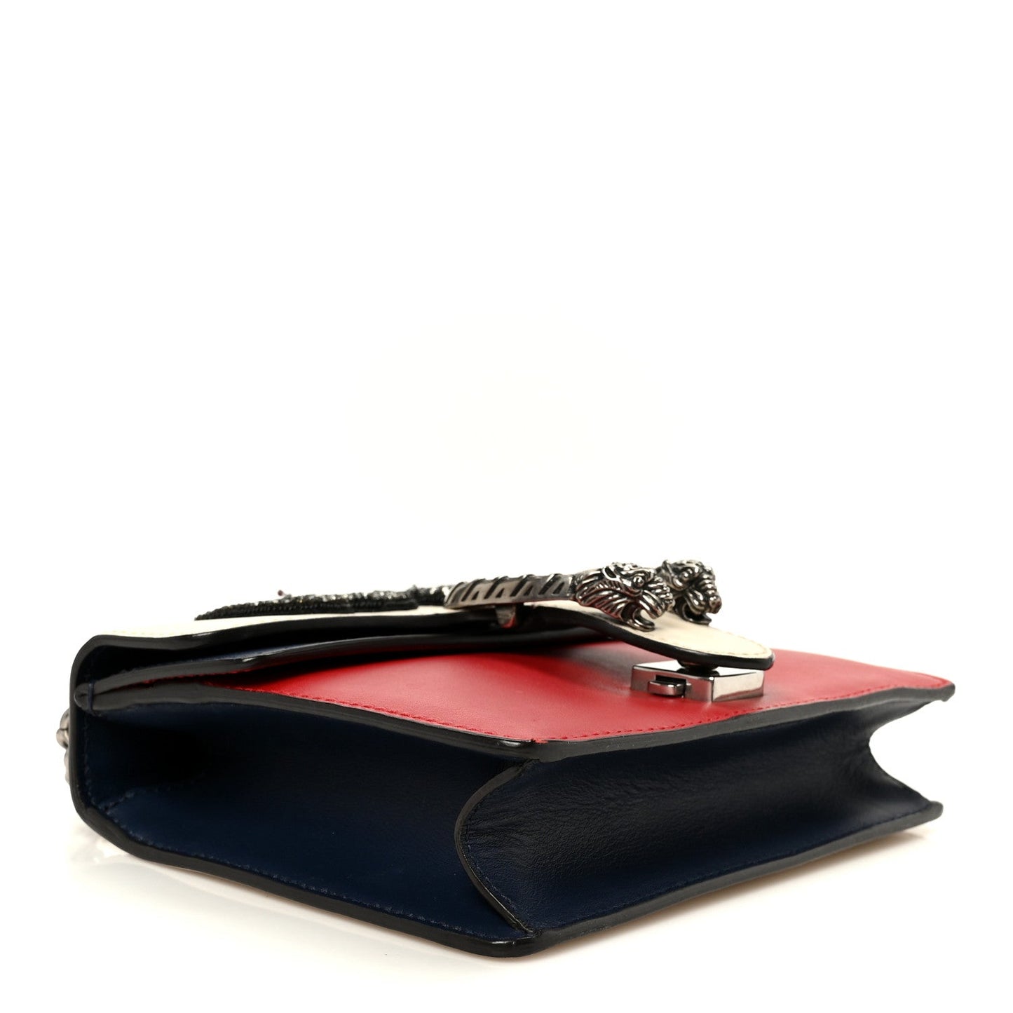 Calfskin Crystal Snake Embroidered Mini Dionysus Shoulder Bag Mystic White Hibiscus Red Blue Agata