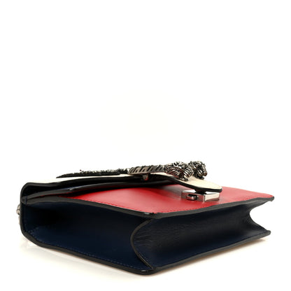 Calfskin Crystal Snake Embroidered Mini Dionysus Shoulder Bag Mystic White Hibiscus Red Blue Agata