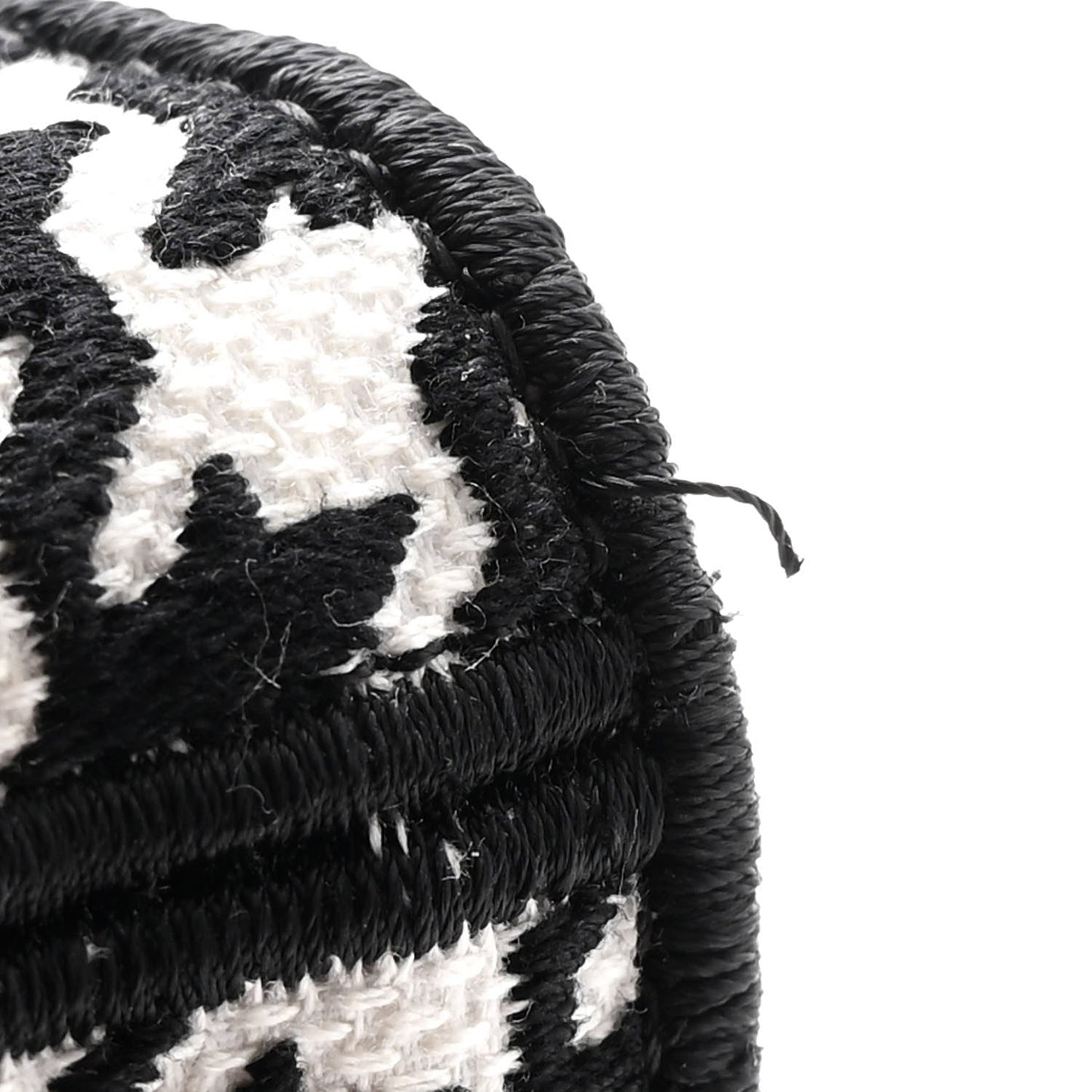 Canvas Houndstooth Embroidered Medium Lady D-Lite Black White