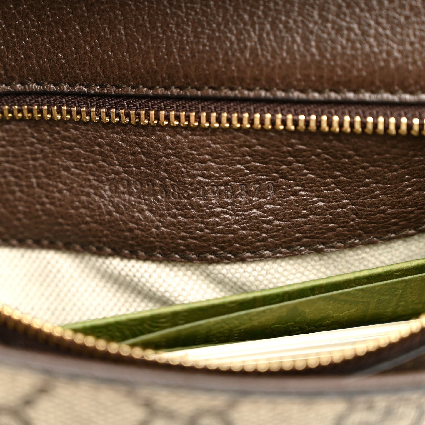 GG Supreme Monogram Textured Dollar Calfskin Blondie Chain Shoulder Flap Bag Beige Ebony New Acero