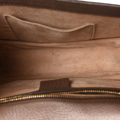 GG Supreme Monogram Web Small Ophidia Flap Messenger Bag Brown