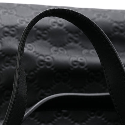 Guccissima Medium Zippered Shopping Tote Black