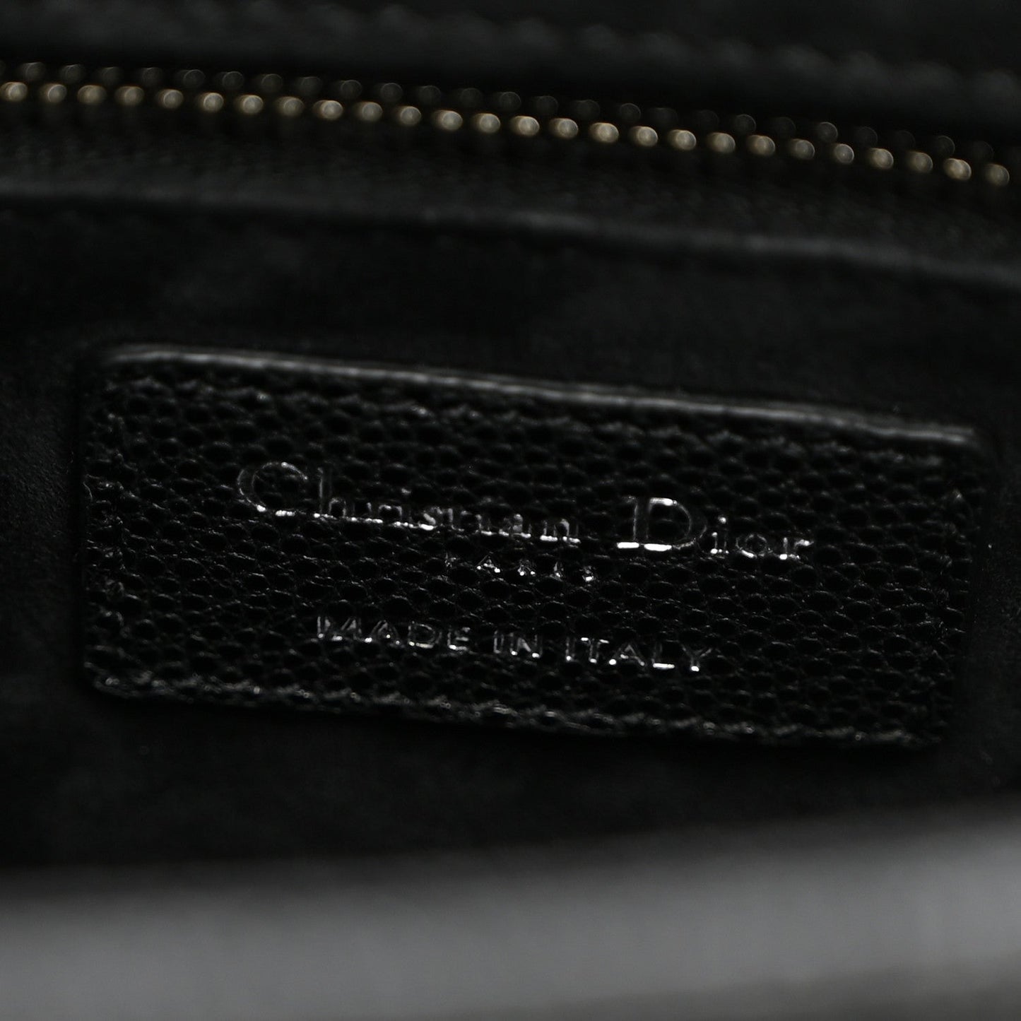 Grained Calfskin Cannage Medium Lady Dior Black