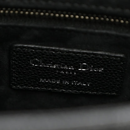 Grained Calfskin Cannage Medium Lady Dior Black