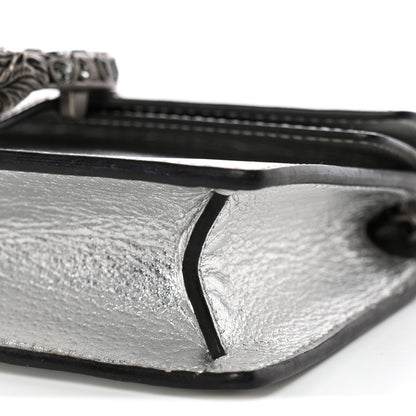 Metallic Calfskin Super Mini Dionysus Shoulder Bag Silver