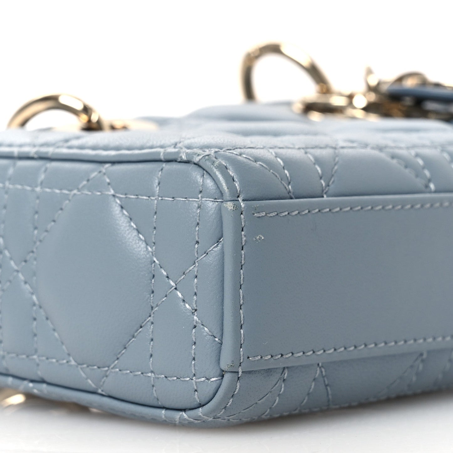 Lambskin Cannage Micro Lady D-Joy Cloud Blue
