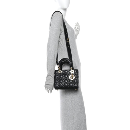 Lambskin Cannage Small My ABCDior Lady Dior Black