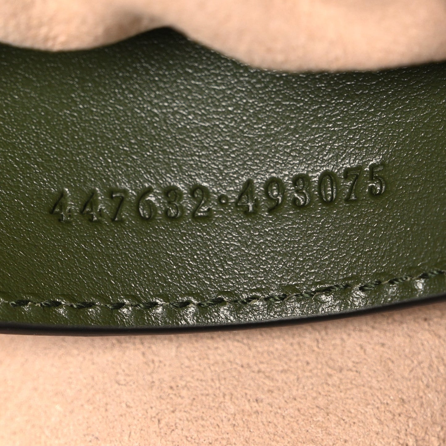 Calfskin Matelasse Aria Small GG Marmont Chain Shoulder Bag Military Wood