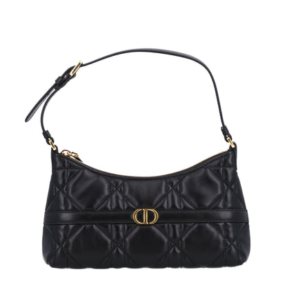Calfskin Macrocannage Miss Caro Mini Hobo Bag Black