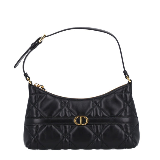 Calfskin Macrocannage Miss Caro Mini Hobo Bag Black