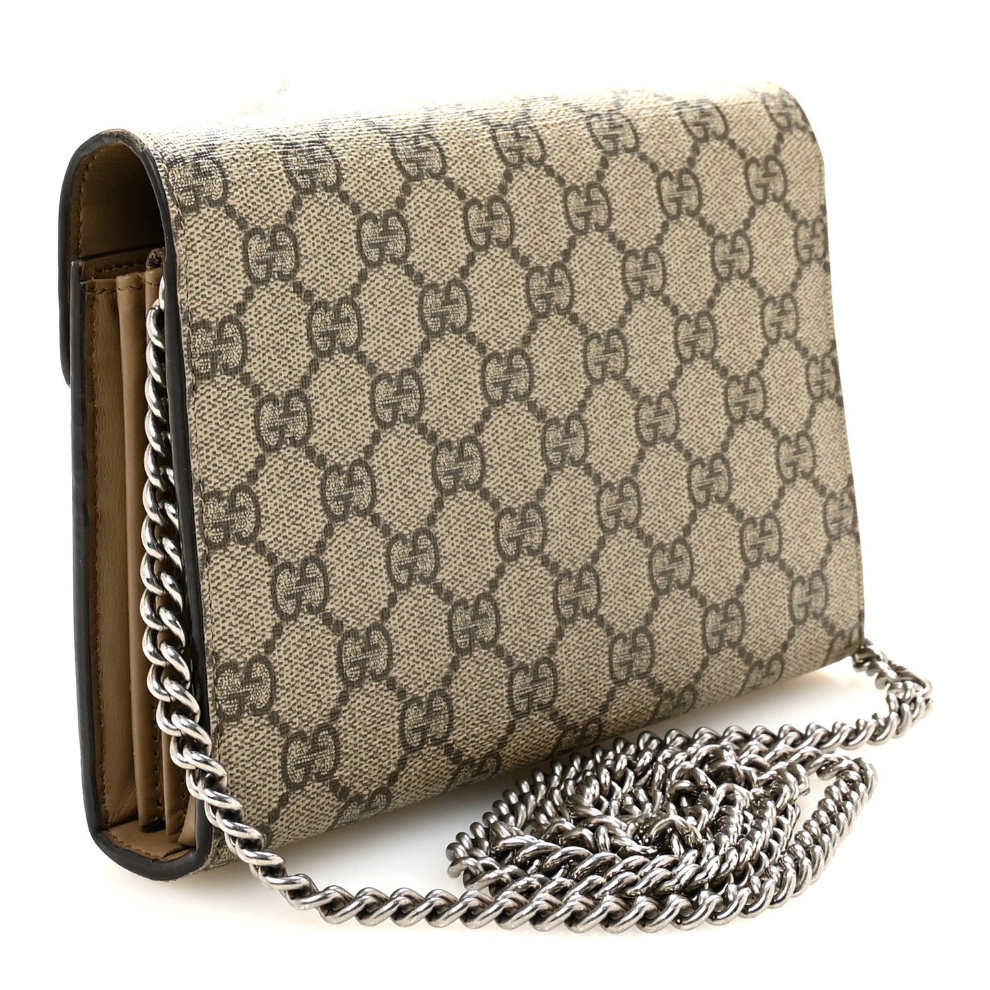GG Supreme Monogram Mini Dionysus Chain Wallet