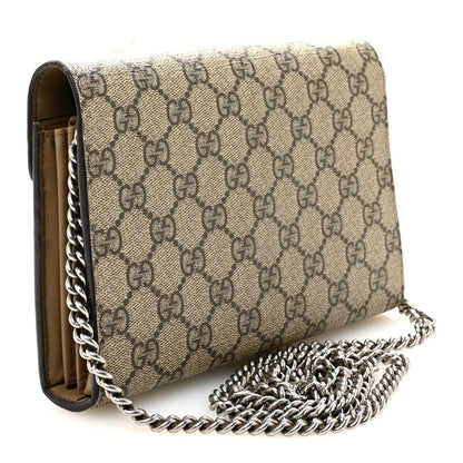 GG Supreme Monogram Mini Dionysus Chain Wallet