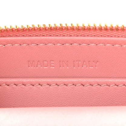 Smooth Calfskin Medium Diordouble Chain Bag Rose Multicolor