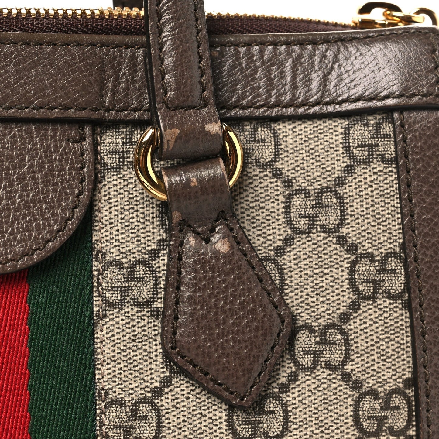 GG Supreme Monogram Small Ophidia Tote Bag Brown