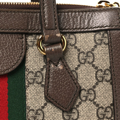GG Supreme Monogram Small Ophidia Tote Bag Brown