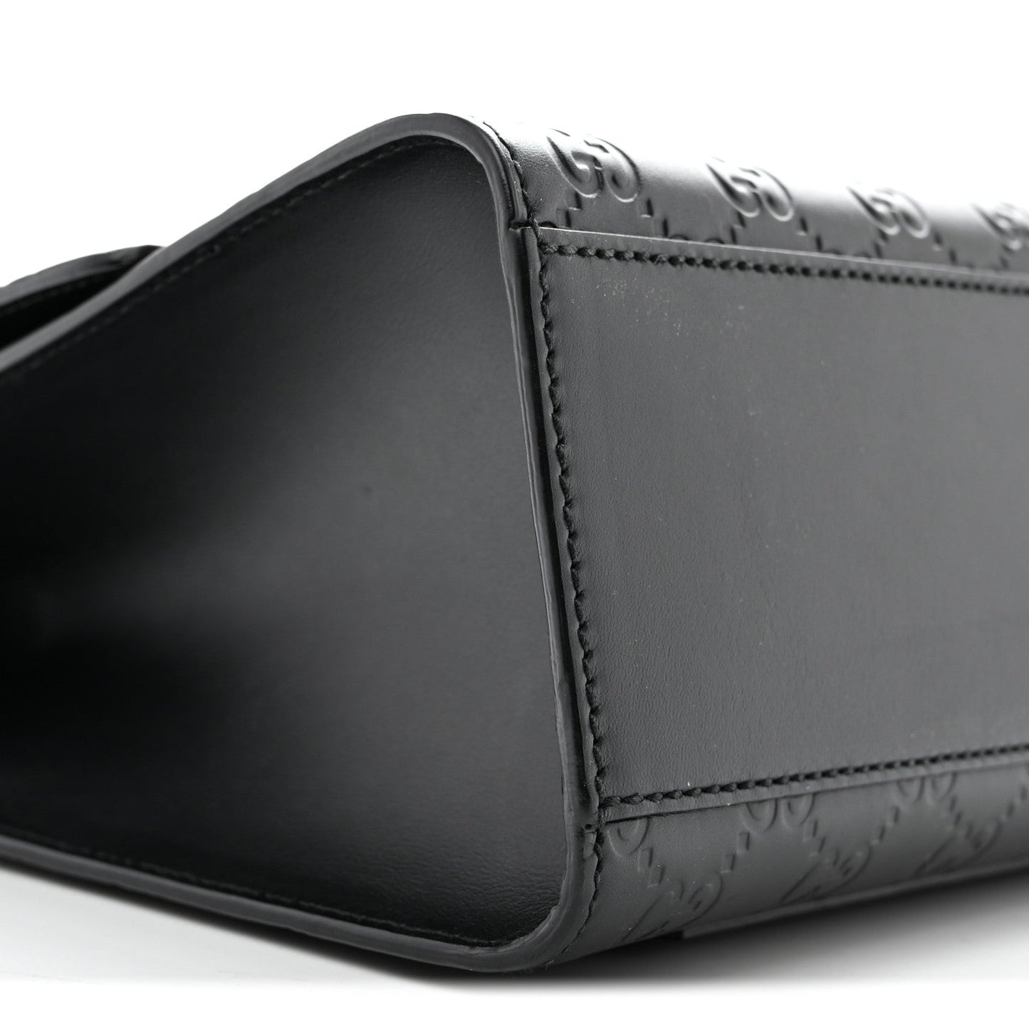 Guccissima Medium Padlock Shoulder Bag Black