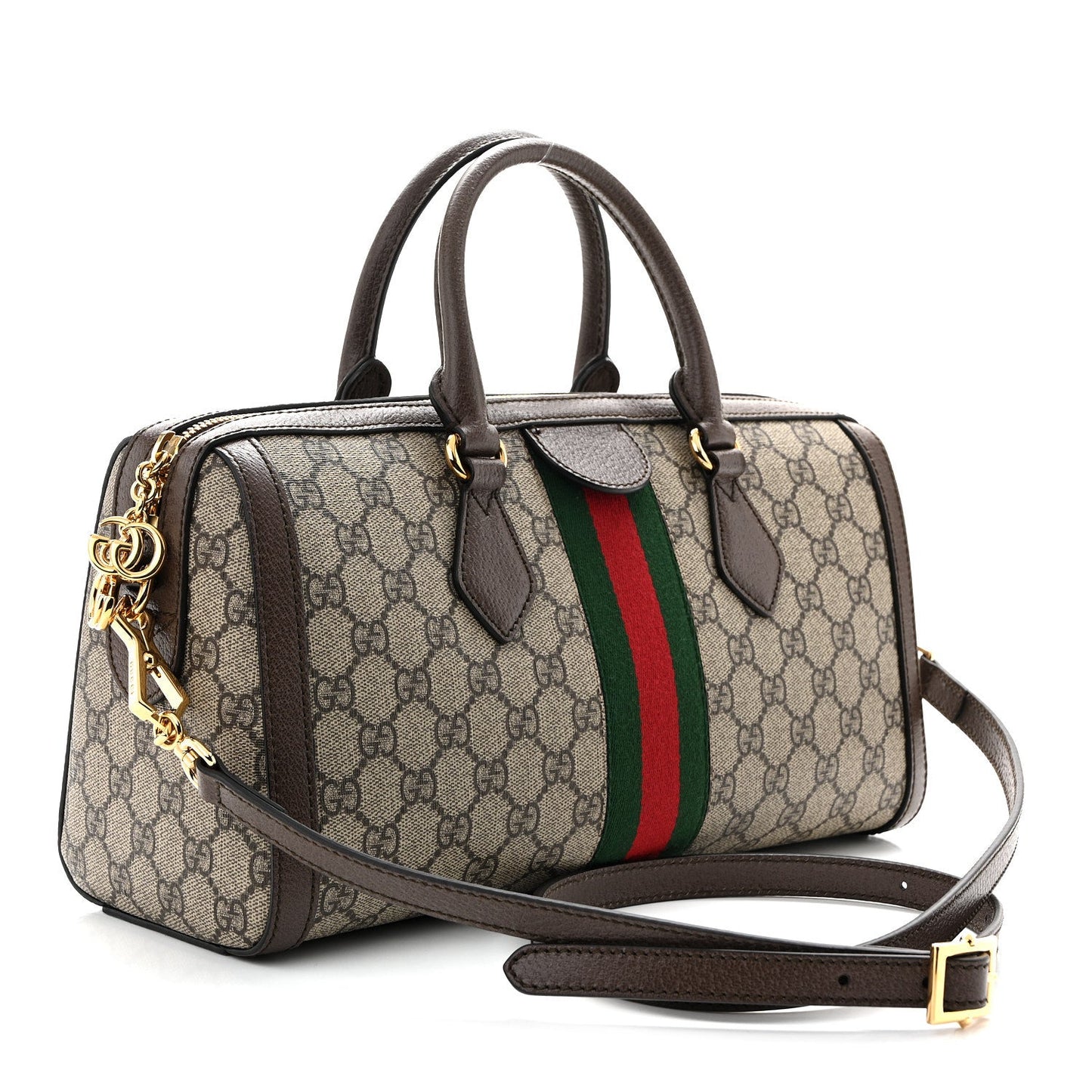 GG Supreme Monogram Web Medium Ophidia Boston Brown