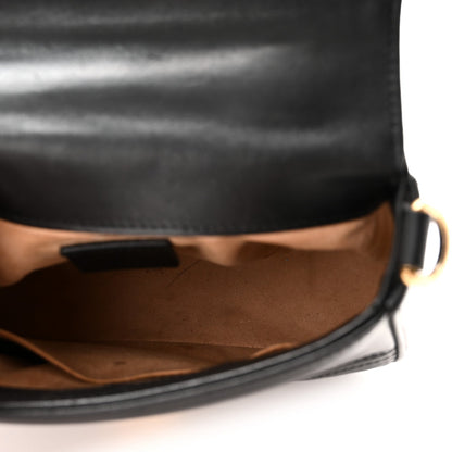 Calfskin Matelasse Mini GG Marmont Top Handle Shoulder Bag Black