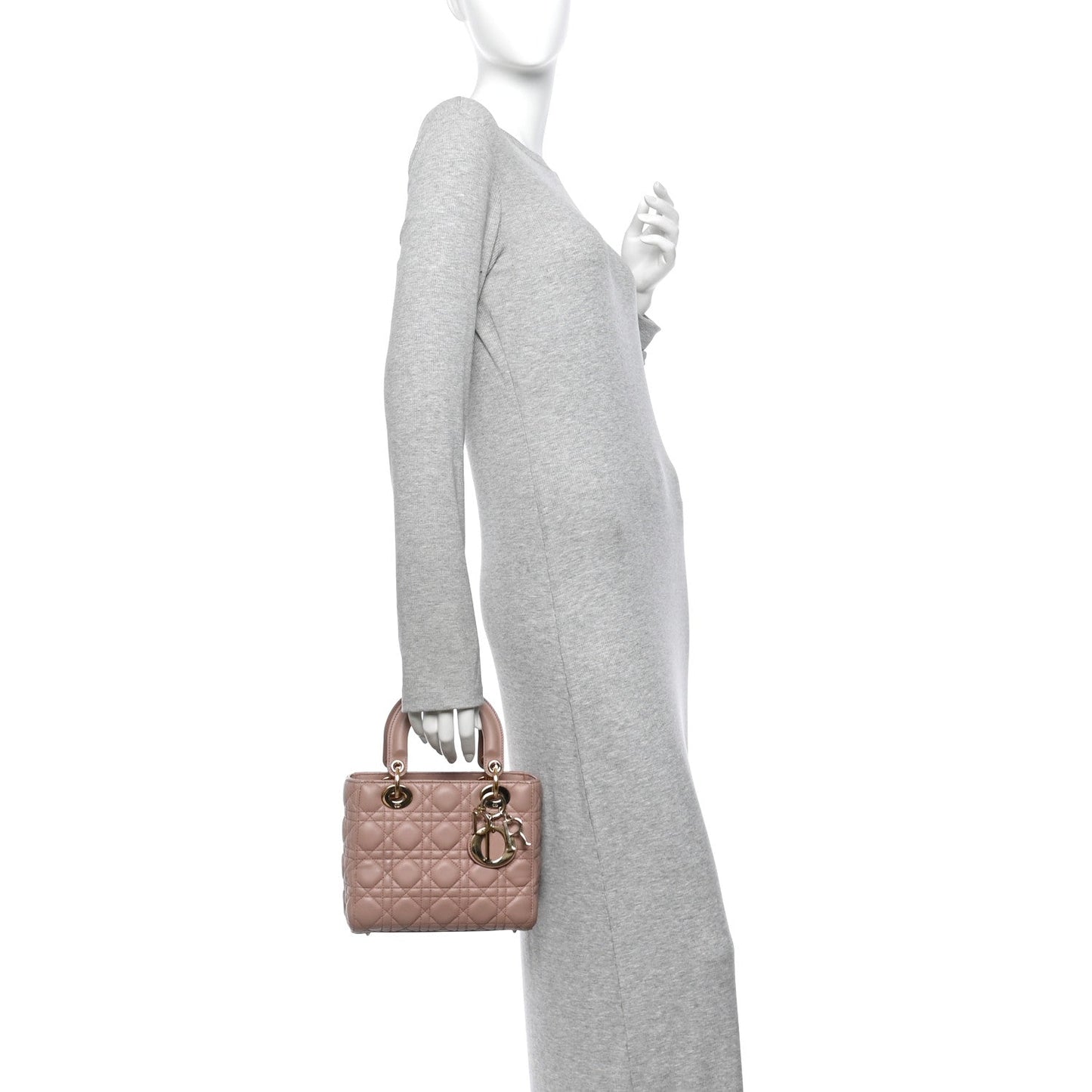 Lambskin Cannage Small My ABCDior Lady Dior Blush