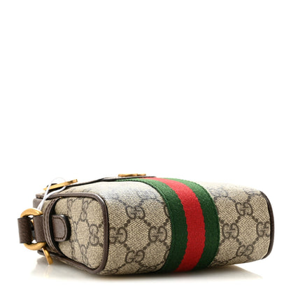 GG Supreme Monogram Web Mini Ophidia Messenger Brown
