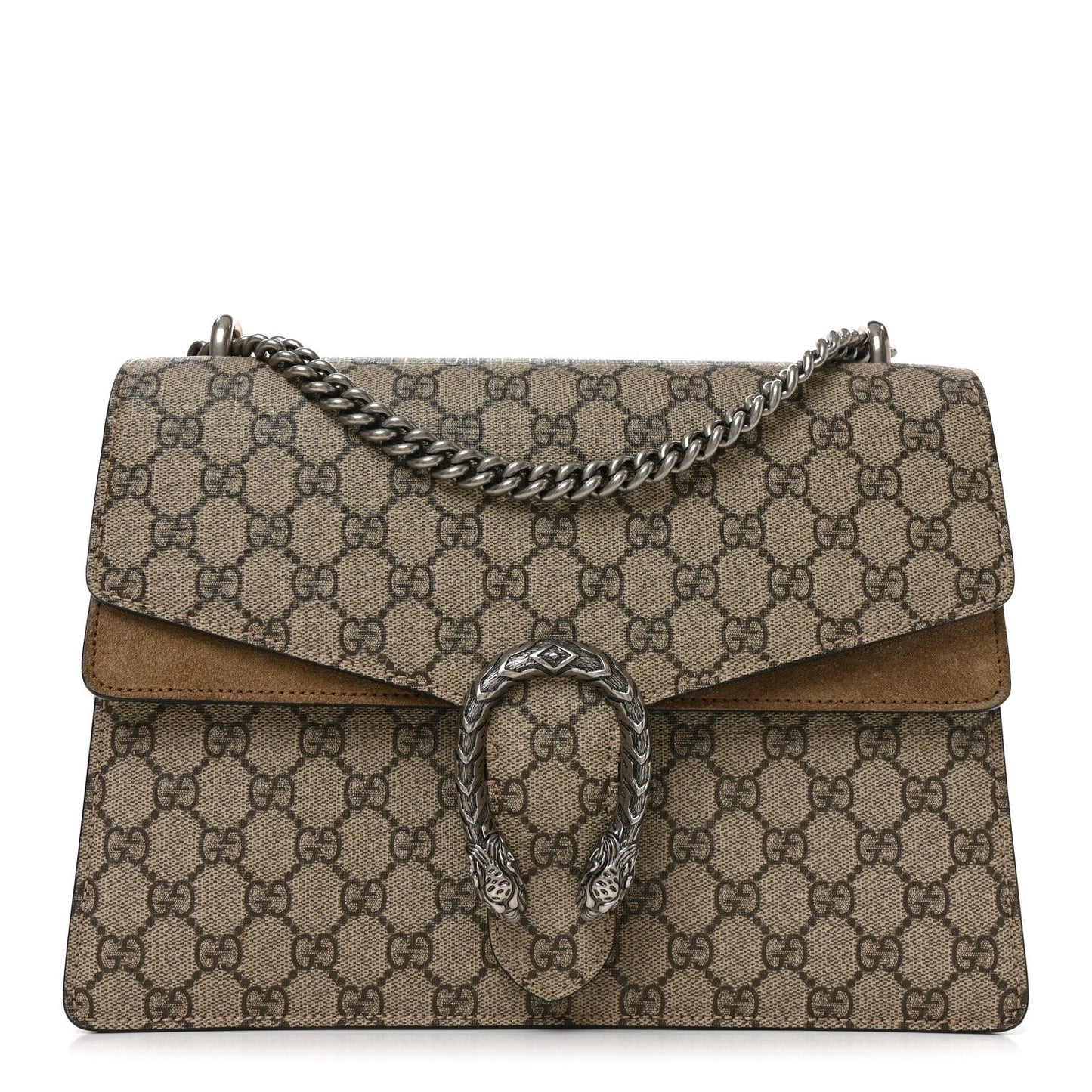 GG Supreme Monogram Medium Dionysus Shoulder Bag Taupe Taupe