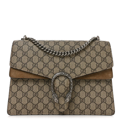 GG Supreme Monogram Medium Dionysus Shoulder Bag Taupe Taupe