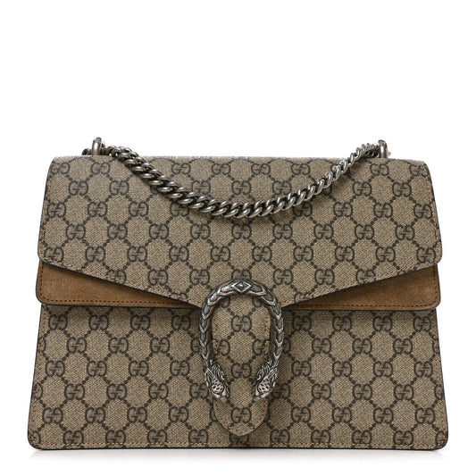 GG Supreme Monogram Medium Dionysus Shoulder Bag Taupe Taupe