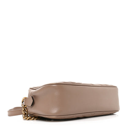 Calfskin Matelasse Small GG Marmont Chain Shoulder Bag Porcelain Rose