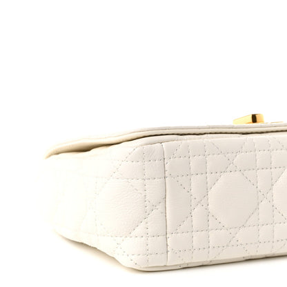 Calfskin Cannage Small Caro Bag Ivory