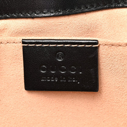 Calfskin Matelasse Mini GG Marmont Shoulder Bag Black