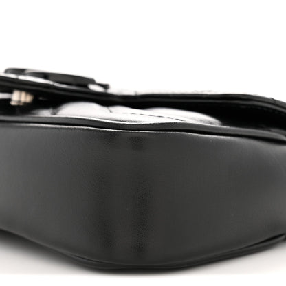 Calfskin Matelasse Monochrome GG Marmont Chain Belt Bag Black