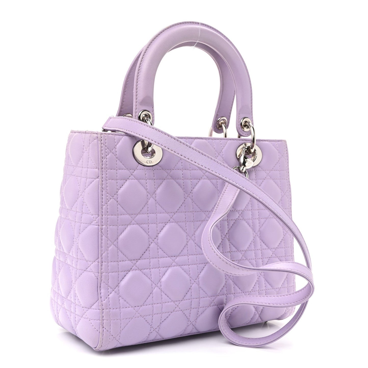 Lambskin Cannage Medium Lady Dior Purple
