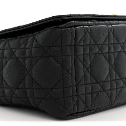 Grained Calfskin Cannage Large Caro Bag Black