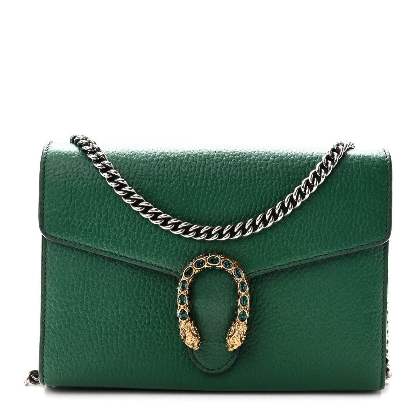 Calfskin Mini Dionysus Chain Wallet Emerald