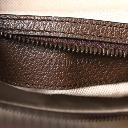 GG Supreme Monogram Textured Dollar Calfskin Web Large Savoy Bowling Bag Beige Ebony New Acero